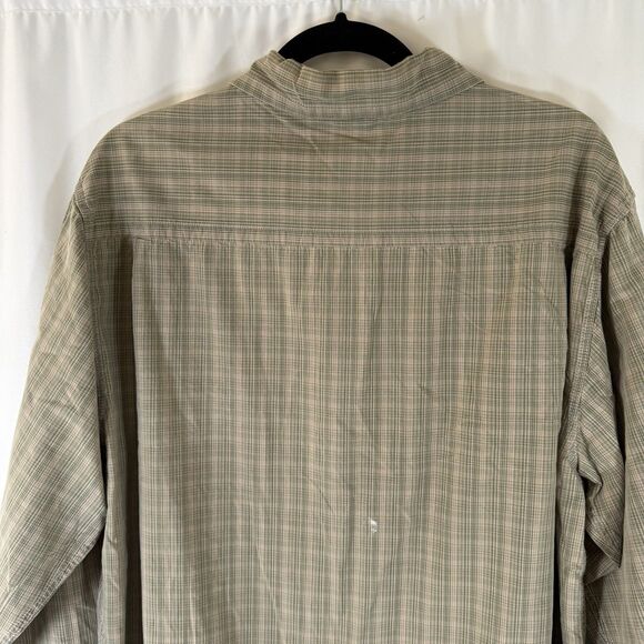 The North Face Shirt Men's XL Green Button Up Long Sleeve Pocket 100% Cotton - Picture 9 of 11